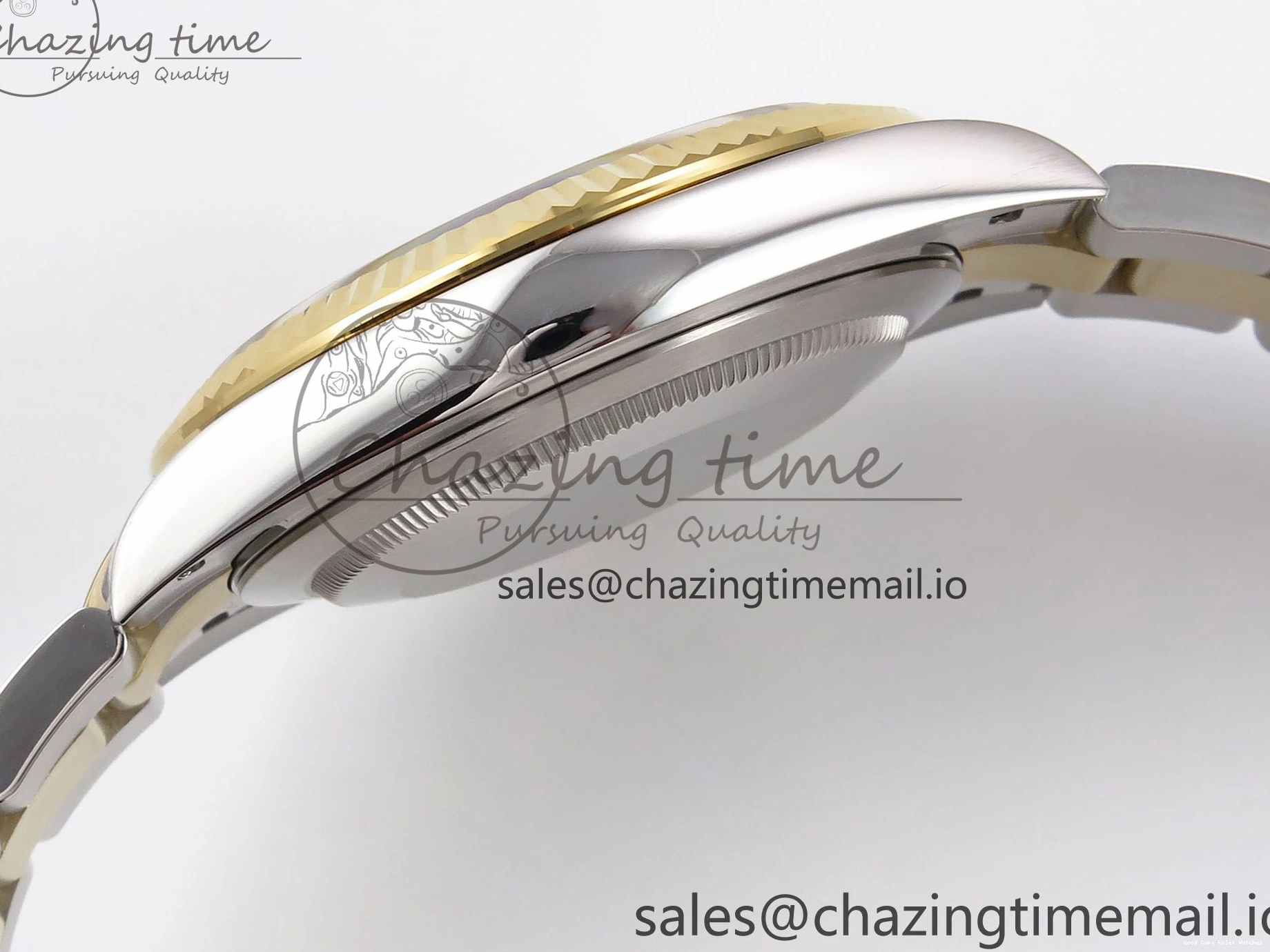 AAA Replica Watches Bracelet Thermal YG Best Edition Dial DateJust 41 Oyster 126333 EWEF SS on 976 YG Textured A 0104